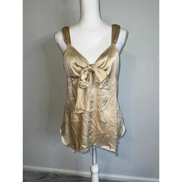 NY & COMPANY Tops - 100% Silk NY & COMPANY Gold Y2K Camisole Size 12